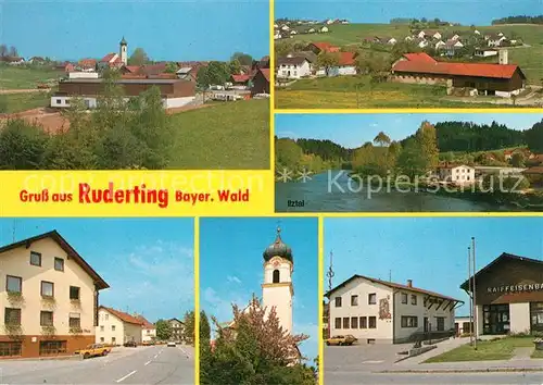AK / Ansichtskarte Ruderting Panoramen Ortsansichten Kirche  Ruderting