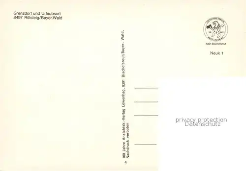 AK / Ansichtskarte Rittsteig Panorama Kirche Grenzdorf Rittsteig