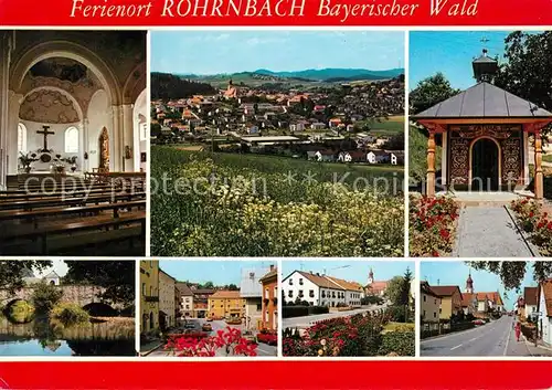 AK / Ansichtskarte Roehrnbach Kirche Altarraum Marktplatz Ortsansicht Panorama Roehrnbach