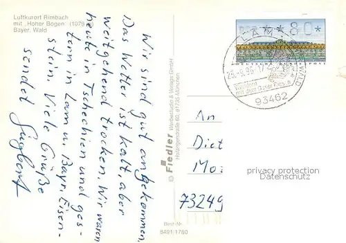 AK / Ansichtskarte Rimbach_Bayrischer_Wald Panorama Rimbach_Bayrischer_Wald