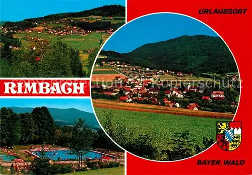 AK / Ansichtskarte Rimbach_Bayrischer_Wald Panoramen beheiztes Schwimmbad  Rimbach_Bayrischer_Wald