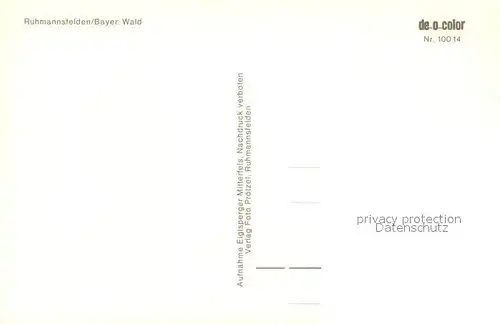 AK / Ansichtskarte Ruhmannsfelden Panorama Ruhmannsfelden