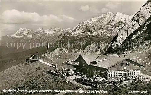 AK / Ansichtskarte Elmau Hochalm Wettersteinwandspitze Karwendelgebirge Elmau
