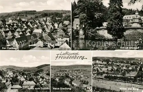 AK / Ansichtskarte Friesenhagen Freudenberg Flecken Schloss Crottorf Neue Siedlung Friesenhagen