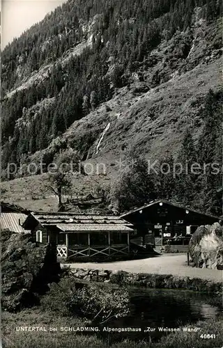 AK / Ansichtskarte Untertal Alpengasthaus Zur weissen Wand Untertal