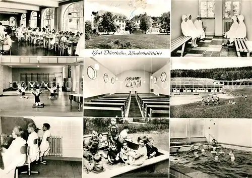 AK / Ansichtskarte Bad_Duerrheim Kinderheilstaette Speisesaal Gymnastikhalle Sandkasten Schwimmbad Bad_Duerrheim