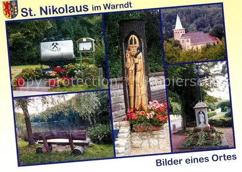 AK / Ansichtskarte Grossrosseln Park St Nikolaus im Warndt Kirche Grabstaette Grossrosseln