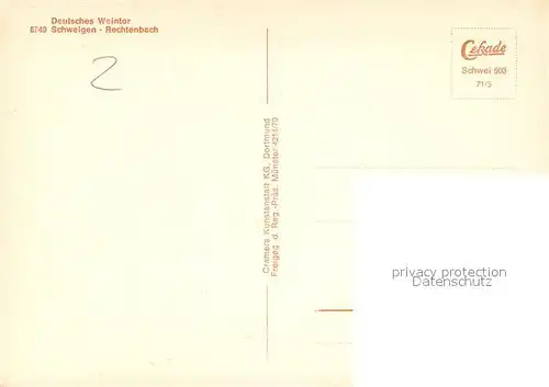 AK / Ansichtskarte Schweigen Rechtenbach Fliegeraufnahme Schweigen Rechtenbach