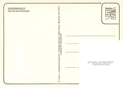 AK / Ansichtskarte Reinsfeld_Hunsrueck Kirche Springbrunnen Panorama Reinsfeld Hunsrueck