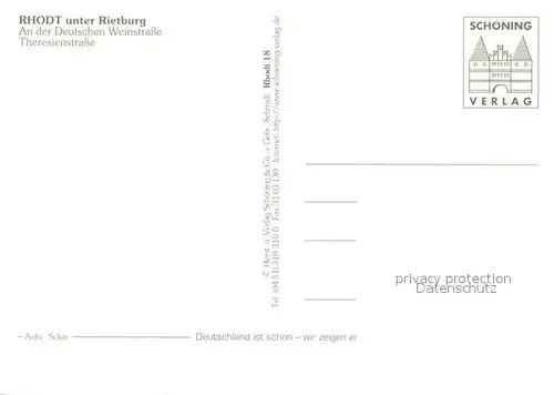 AK / Ansichtskarte Rhodt_Rietburg Theresienstrasse Rhodt Rietburg