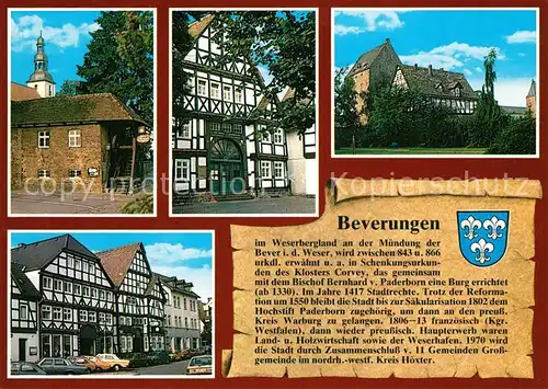 AK / Ansichtskarte Beverungen Altes Faehrhaus Cordt Holstein Haus Burg Fachwerkhaeuser Chronik Beverungen