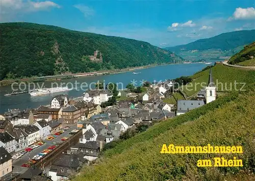 AK / Ansichtskarte Assmannshausen_Rhein Panorama Assmannshausen Rhein