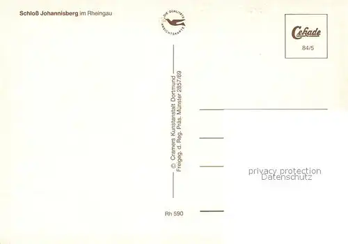 AK / Ansichtskarte Johannisberg_Rheingau Fliegeraufnahme Schloss Johannisberg Rheingau