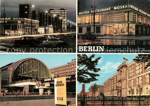 AK / Ansichtskarte Berlin Karl Marx Allee Restaurant Moskau Bahnhof Alexanderplatz Sitz des Staatsrates  Berlin