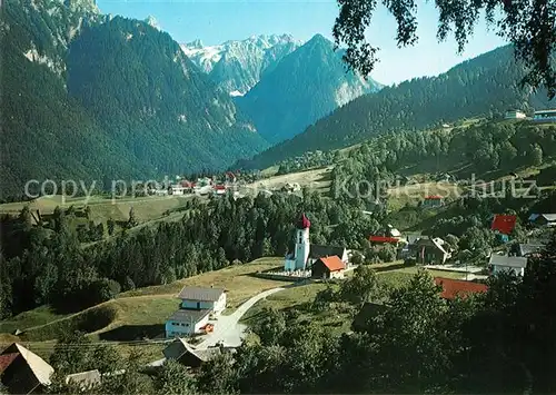 AK / Ansichtskarte Buerserberg_Vorarlberg Panorama Kirche Buerserberg Vorarlberg
