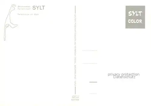 AK / Ansichtskarte Insel_Sylt Ferienhaeuser im Watt Insel_Sylt