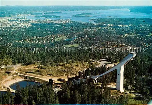 AK / Ansichtskarte Oslo_Norwegen Holmenkollen Fliegeraufnahme Oslo Norwegen