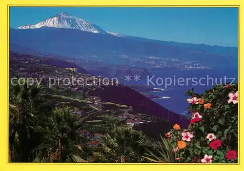 AK / Ansichtskarte Teide Valle de la Orotava Fliegeraufnahme Teide