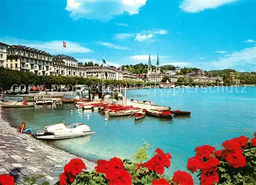 AK / Ansichtskarte Luzern_LU Hafen Dom Luzern_LU
