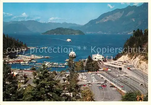 AK / Ansichtskarte West_Vancouver Fliegeraufnahme Horseshoe Bay West_Vancouver