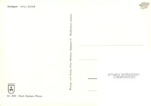 AK / Ansichtskarte Stuttgart Altes Schloss Stuttgart