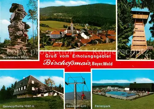 AK / Ansichtskarte Bischofsmais Teufelstisch Ferienpark Geiskopfhuette Geiskopflift Bischofsmais