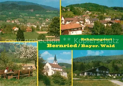 AK / Ansichtskarte Bernried_Niederbayern Panorama Kirche Bernried Niederbayern