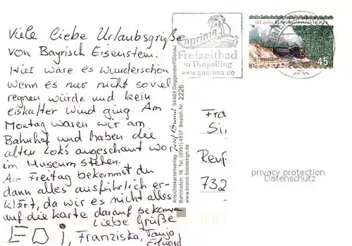 AK / Ansichtskarte Bayrisch_Eisenstein Arbergipfel Arberlandhalle Haus zur Wildnis Kirche Grenzbahnhof Bayrisch_Eisenstein