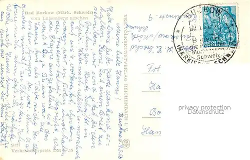 AK / Ansichtskarte Bad_Buckow_Maerkische_Schweiz Ortsansicht mit Kirche vom Luisenberg gesehen Bad_Buckow