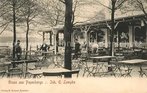 AK / Ansichtskarte Papenberge_Heringsdorf Restaurant Gartenterrasse 