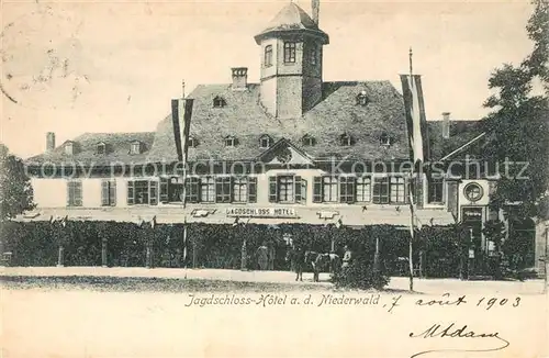 AK / Ansichtskarte Ruedesheim_Rhein Jagdschloss Hotel am Niederwald Ruedesheim Rhein