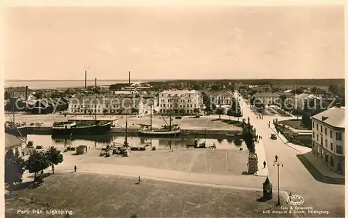 AK / Ansichtskarte Lidkoeping Panorama Hafen Lidkoeping