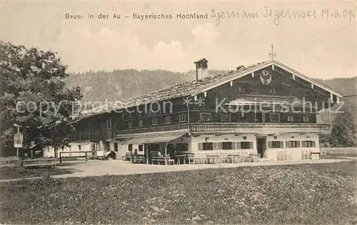 AK / Ansichtskarte Rottach Egern Bauer in der Au Bauernhaus Bayerisches Hochland Rottach Egern