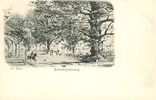 AK / Ansichtskarte Harvestehude Harvestehuderweg Kuenstlerkarte Deutsche Reichspost Harvestehude