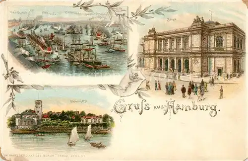 AK / Ansichtskarte Hamburg Hafen Boerse Uhlenhorst Litho Hamburg