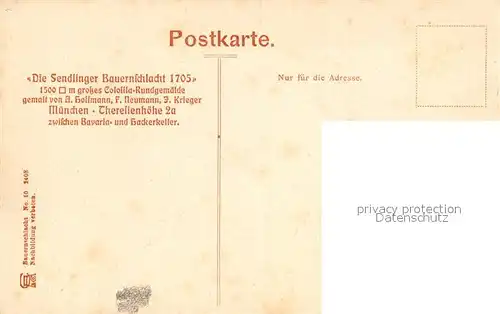 AK / Ansichtskarte Muenchen Szene aus der Sendlinger Bauernschlacht 1705 Gemaelde Kuenstlerkarte Serie Bauernschlacht No 10 Muenchen