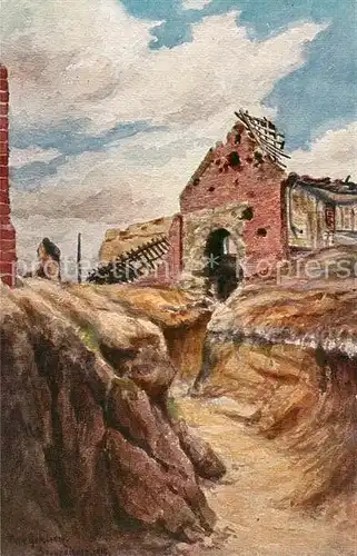 AK / Ansichtskarte Beuvraignes Laufgraben Kuenstlerkarte Beuvraignes