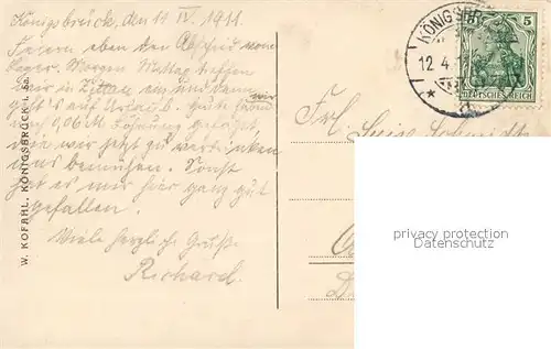 AK / Ansichtskarte Koenigsbrueck Offizier Soldat Militaer Koenigsbrueck