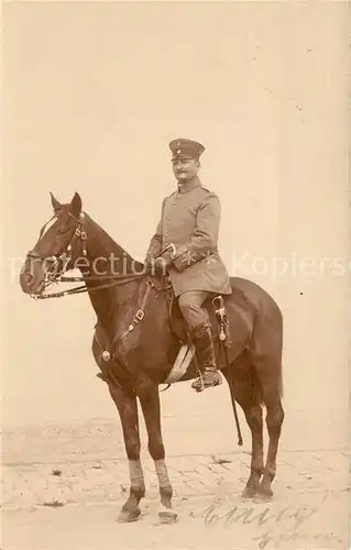 AK / Ansichtskarte Bamberg Offizier zu Pferd Bamberg