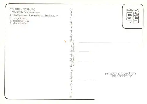 AK / Ansichtskarte Neubrandenburg Wiekhaeuser Stadtmauer Fangelturm Treptower Tor Klosterkirche Neubrandenburg