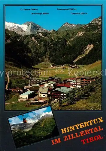 AK / Ansichtskarte Hintertux_Zillertal Panorama Bergkette Hintertux_Zillertal