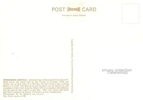 AK / Ansichtskarte Windsor_Castle Garde Aufstellung Scots Guards Windsor_Castle