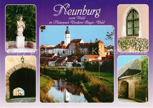 AK / Ansichtskarte Neunburg_Wald Denkmal Kirche Stadtansichten Neunburg Wald