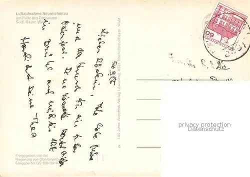AK / Ansichtskarte Neureichenau Fliegeraufnahme Neureichenau