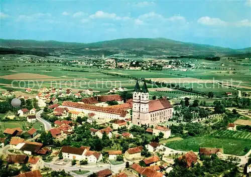 AK / Ansichtskarte Niederalteich_Donau Benediktinerabtei Fliegeraufnahme Niederalteich Donau