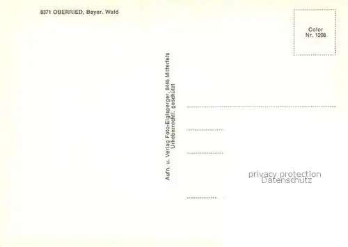 AK / Ansichtskarte Oberried_Bischofsmais Fliegeraufnahme Oberried Bischofsmais