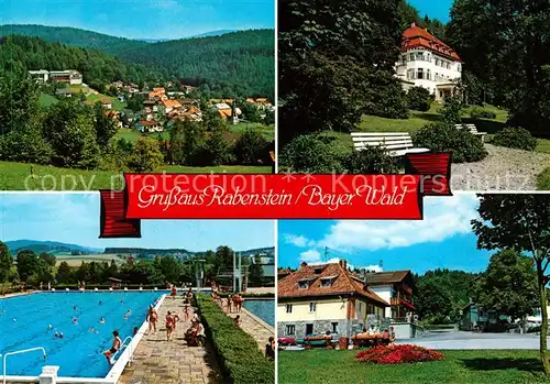 AK / Ansichtskarte Rabenstein_Zwiesel Panorama Freibad Schloss  Rabenstein_Zwiesel