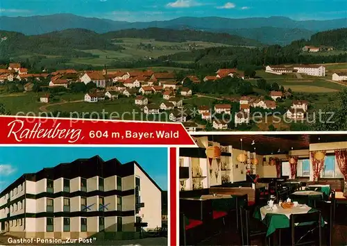 AK / Ansichtskarte Rattenberg_Niederbayern Panorama Gasthof Pension Zur Post Rattenberg Niederbayern