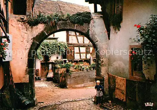 AK / Ansichtskarte Riquewihr_Haut_Rhin Cour des Juifs Riquewihr_Haut_Rhin
