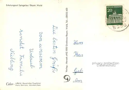 AK / Ansichtskarte Spiegelau Panorama Spiegelau